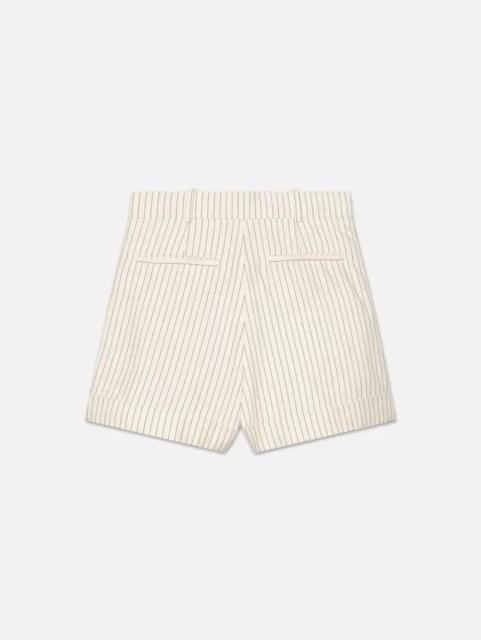 Women Skirts and Shorts FRAME Pleated Wide Cuff Short 8212 Cream Multi Women Skirts and Shorts FRAME Pleated Wide Cuff Short 8212 Cream Multi