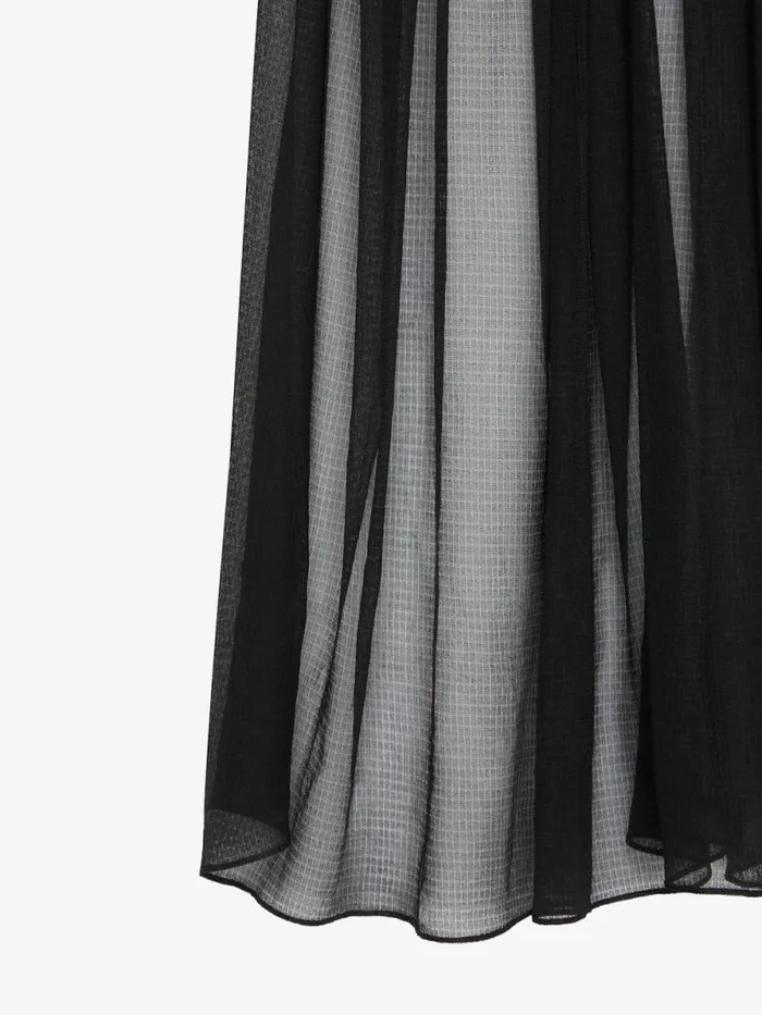 Women Skirts Givenchy Draped Mini Skirt In Crepe With Silk Train Black