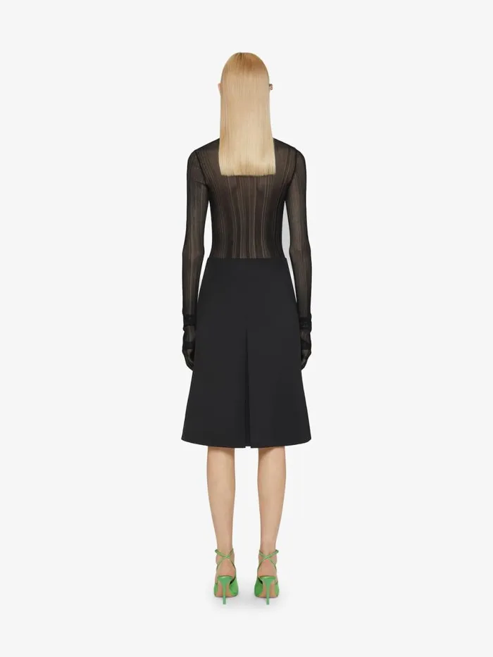 Women Skirts Givenchy Skirt With Buttons In Tricotine Wool Black