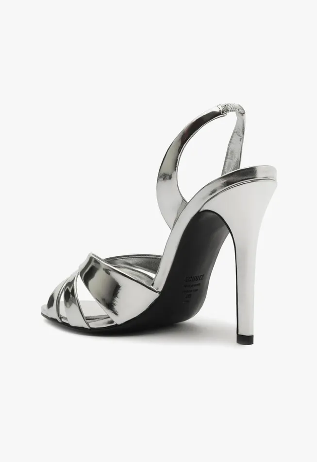 Women Slingbacks Schutz Shoes Keefa Sling Sandal Silver