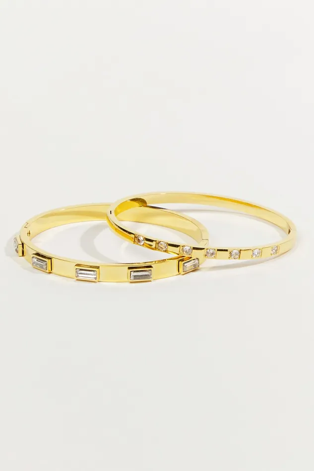 Women Stainless Steel Jeweled Bangle Bracelet Pack Jewelry Altar8217d State