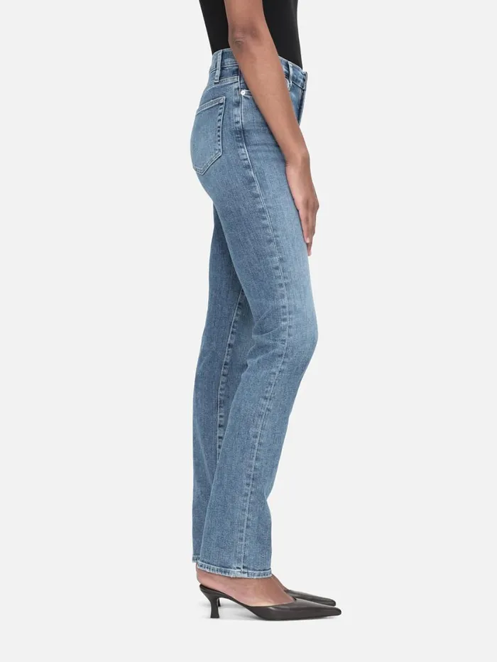 Women Straight FRAME Le High Straight Long 8212 Daphne Blue Women Straight FRAME Le High Straight Long 8212 Daphne Blue