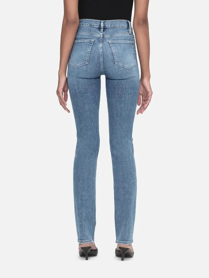 Women Straight FRAME Le High Straight Long 8212 Daphne Blue Women Straight FRAME Le High Straight Long 8212 Daphne Blue