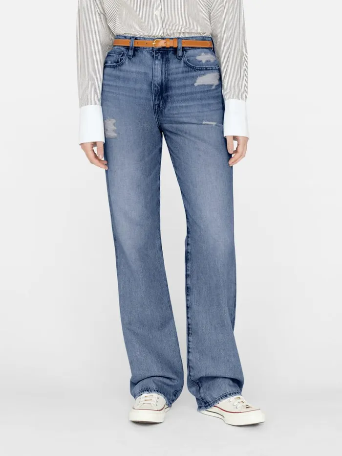 Women Straight FRAME Le Jane 8212 Downpour Rips
