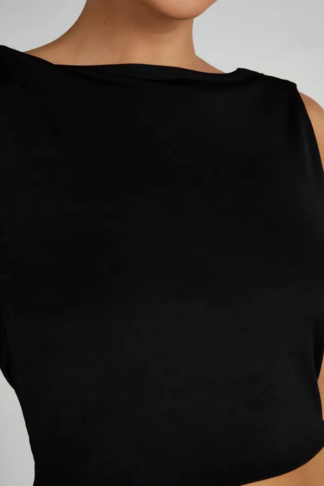 Women Suri Slinky Cowl Back Top 8211 Black Black Meshki Sleeveless Tops