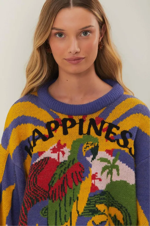 Women Sweaters and Sweatshirts Farm Rio Happiness Sweater
