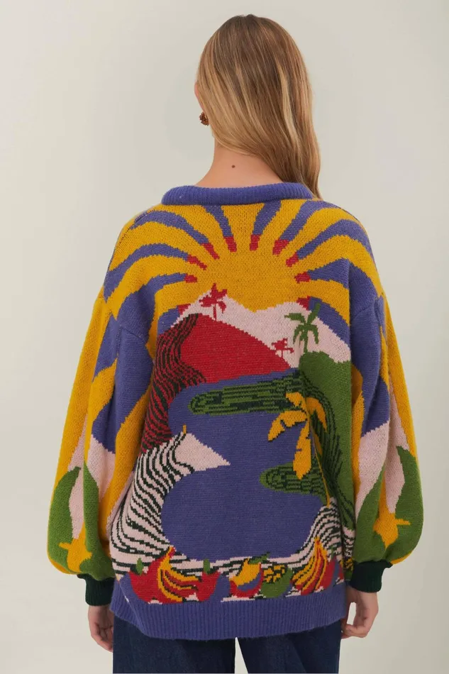 Women Sweaters and Sweatshirts Farm Rio Happiness Sweater
