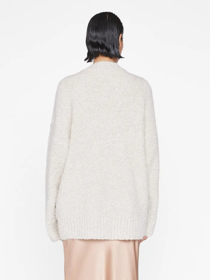 Women Sweaters FRAME Boucle Cardi 8212 Oatmeal Heather Women Sweaters FRAME Boucle Cardi 8212 Oatmeal Heather