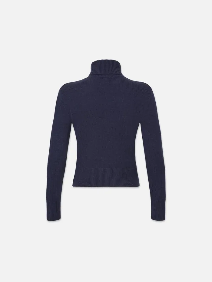 Women Sweaters FRAME Cashmere Turtleneck Sweater 8212 Navy