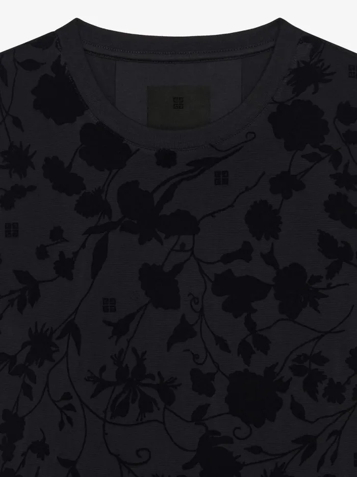 Women TShirts Givenchy Doublelayered Slim Tshirt In Cotton And Tulle Black