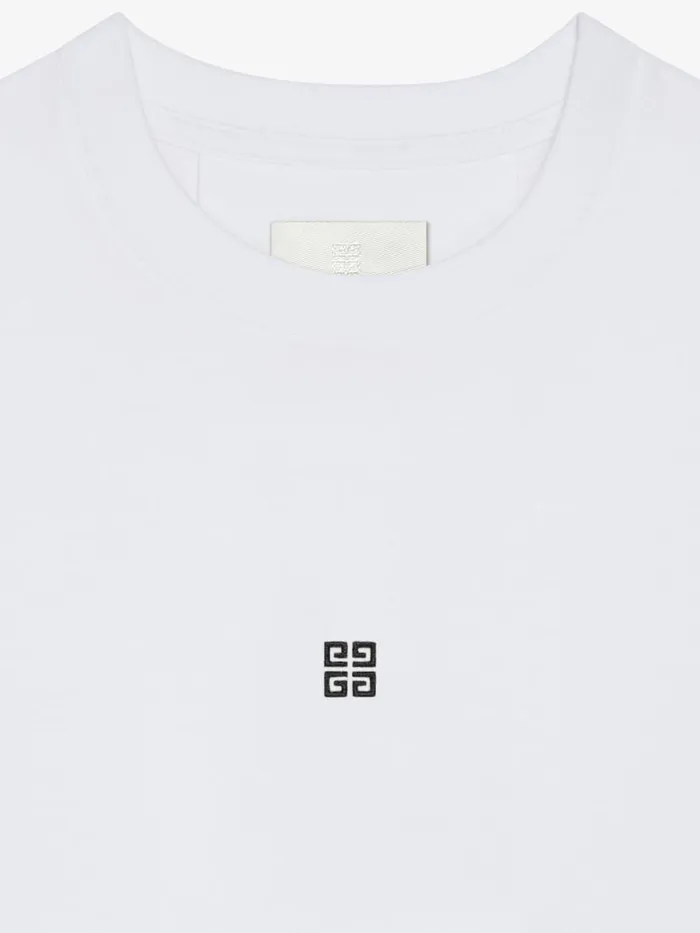 Women TShirts Givenchy Slim Fit Tshirt In Cotton With 4G Detail Whiteblack