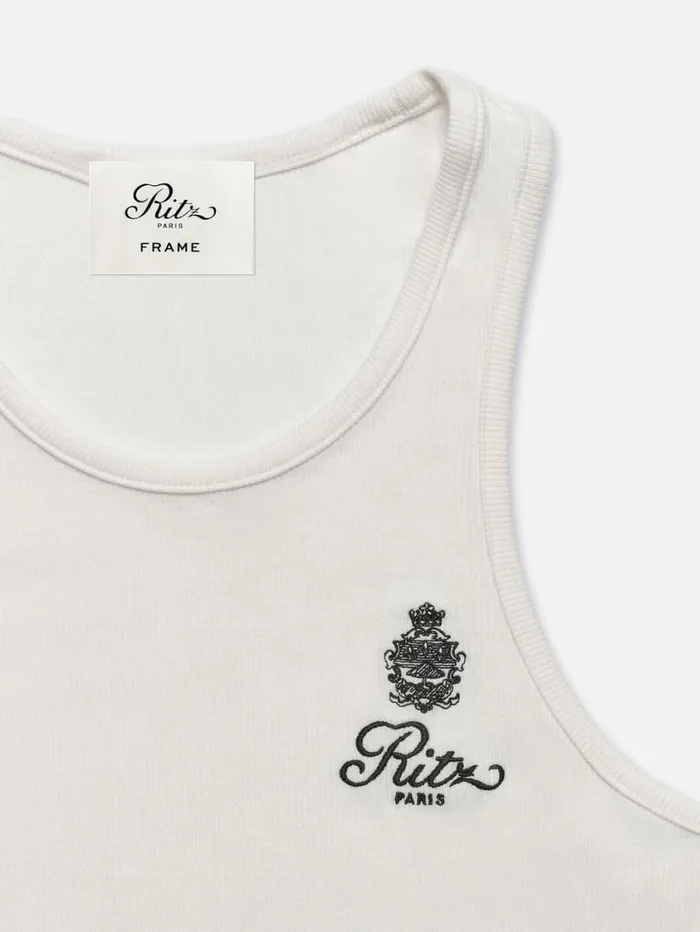 Women Tanks and Tees FRAME Ritz Women039s Rib Tank 8212 White Women Tanks and Tees FRAME Ritz Women039s Rib Tank 8212 White