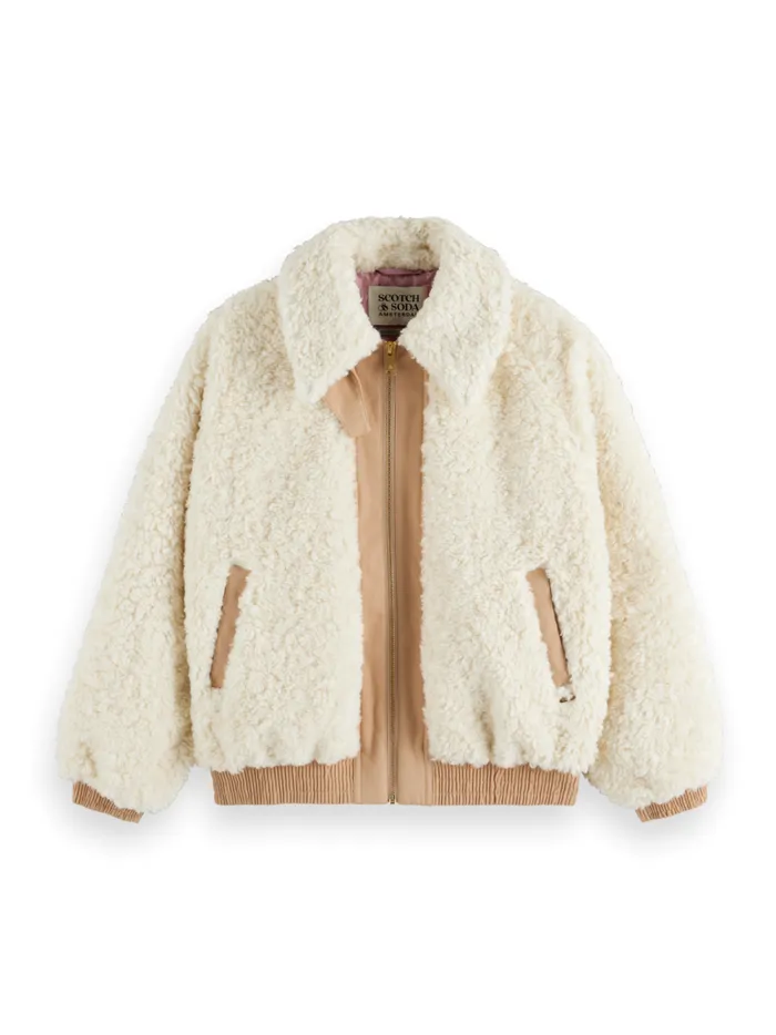 Women TEDDY BOMBER Soft Ice Scotch and Soda Jackets and Coats