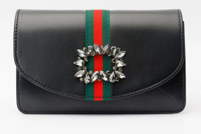 Women The Afega Black Leather Handbag Vinci Leather Heels