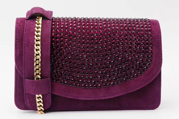 Women The Ailano Purple Leather Handbag Vinci Leather Women Bags