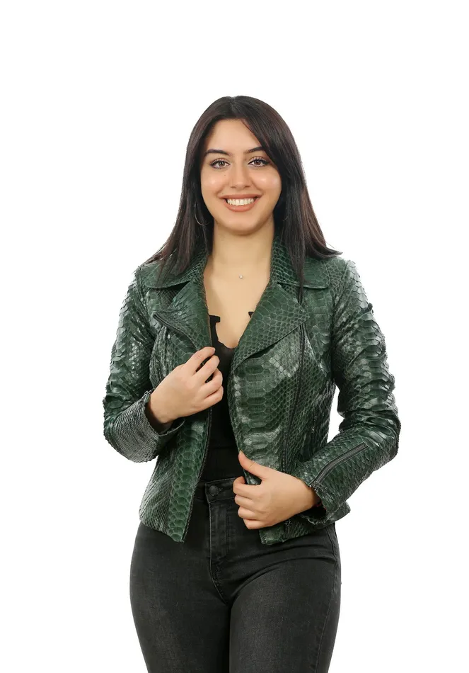Women The Canton Pyhtn Leather Jacket Vinci Leather Leather Jackets