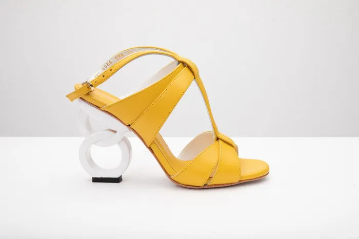Women The Duffryn Yellow TStrap Leather Sandal Vinci Leather Best Sellers
