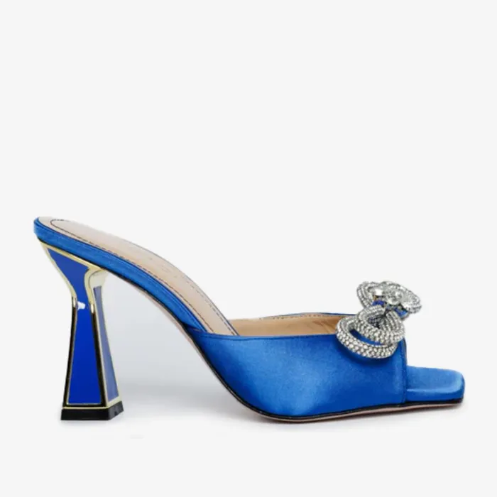 Women The Jiffy Sax Blue Leather Sandal Vinci Leather Sandals
