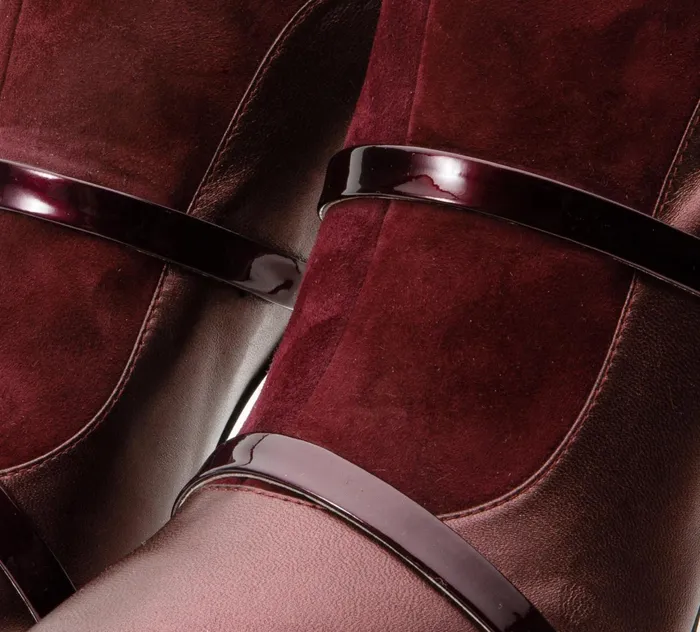 Women The Manila Burgundy Leather Ankle Boot Vinci Leather Boots and Booties