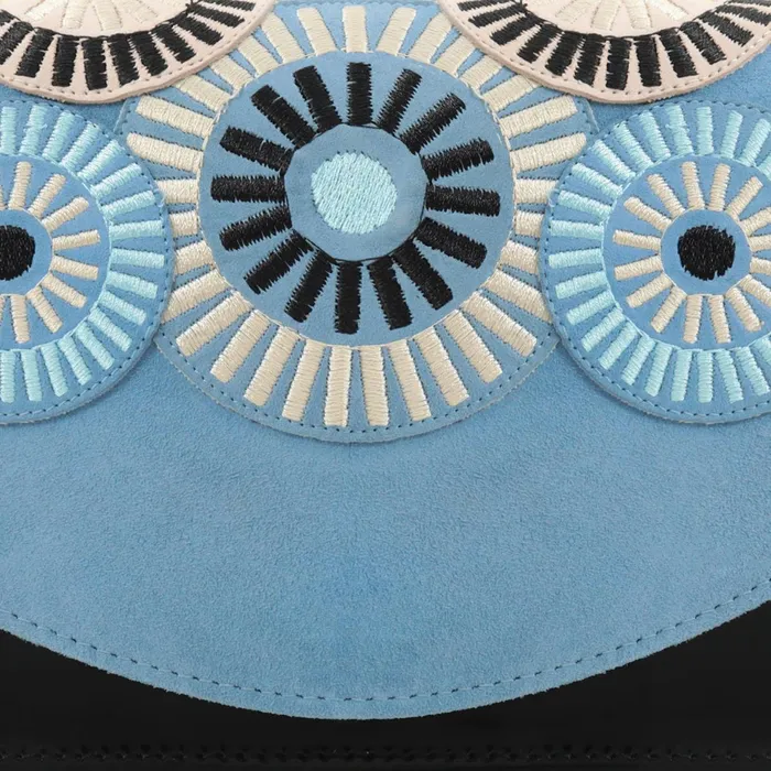 Women The Parama Blue Suede Leather Handbag Vinci Leather Women Bags