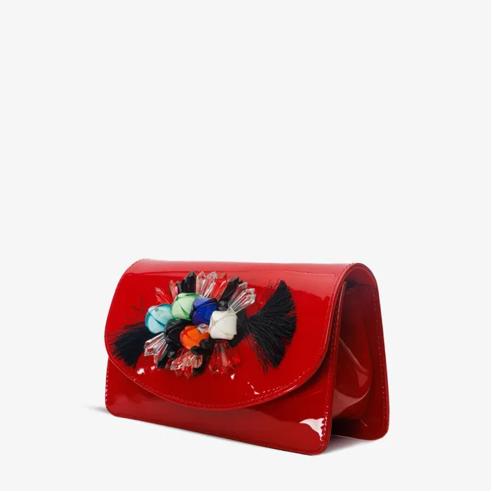 Women The Vigo Red Patent Leather Hanbag Vinci Leather Sandals