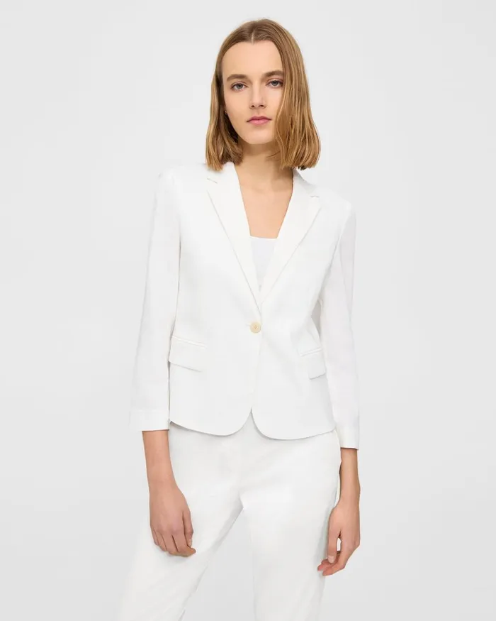 Women Theory Blazers Jackets Boxy Blazer In Good Linen White