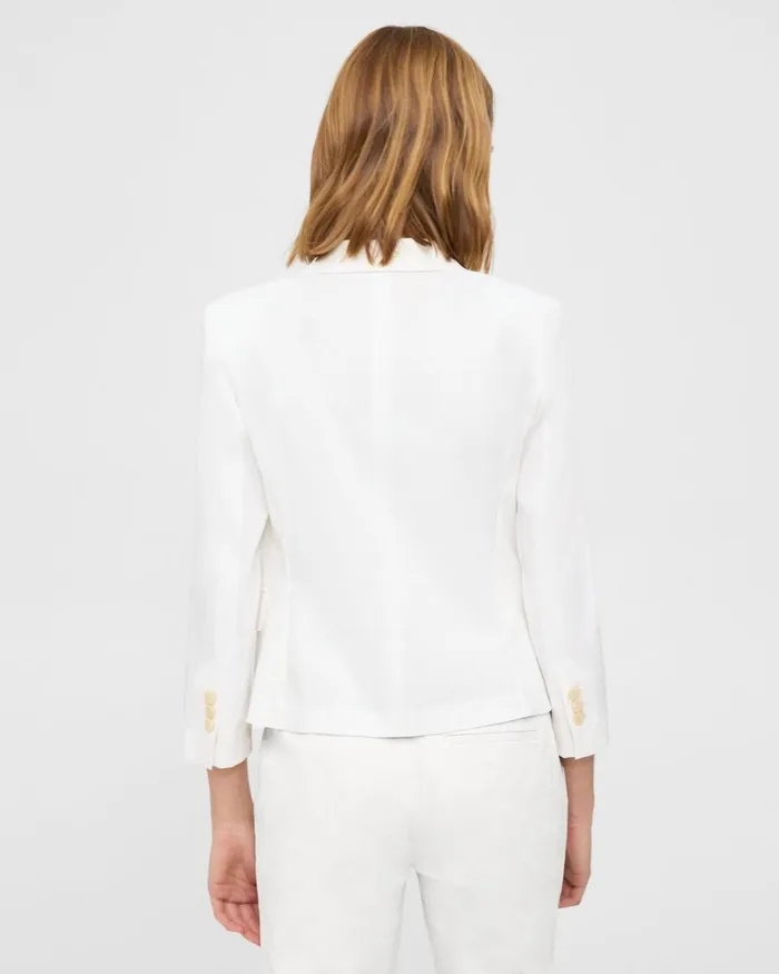 Women Theory Blazers Jackets Boxy Blazer In Good Linen White