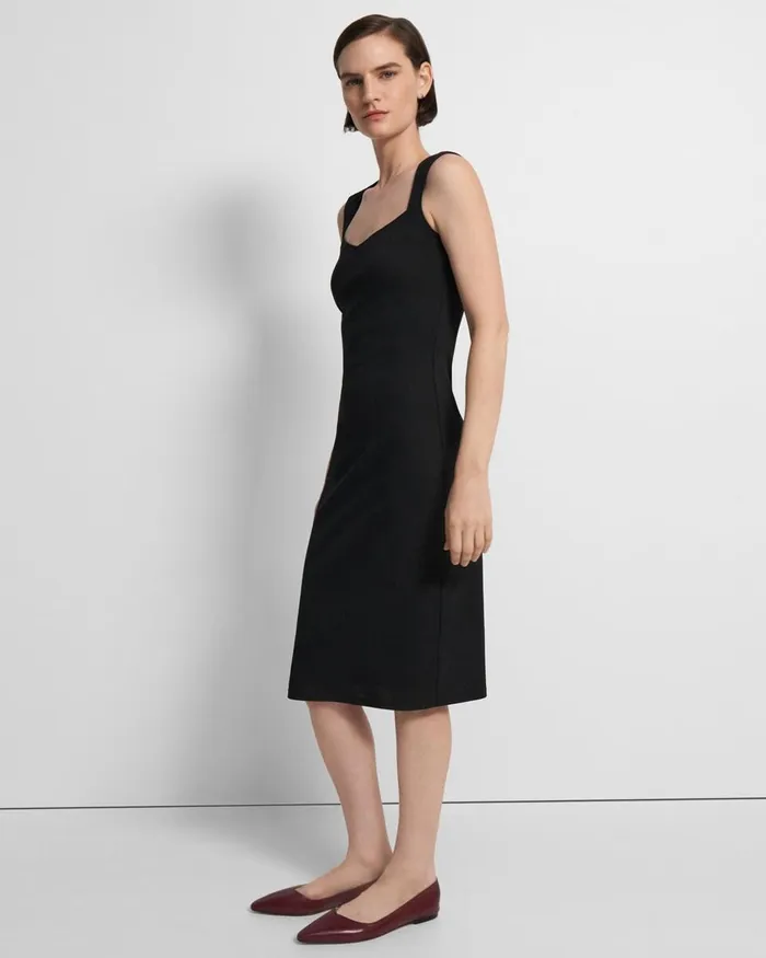 Women Theory Dresses Sleeveless Sheath Dress In Crepe Jersey Black