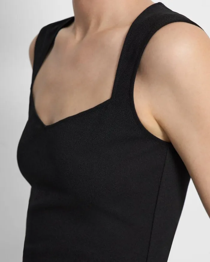 Women Theory Dresses Sleeveless Sheath Dress In Crepe Jersey Black