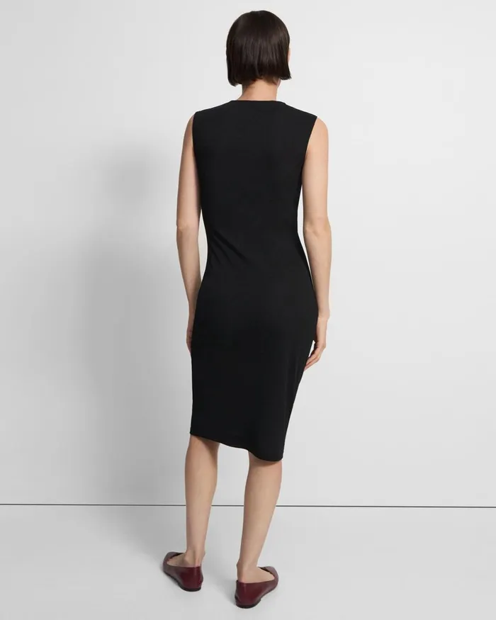 Women Theory Dresses Sleeveless Sheath Dress In Crepe Jersey Black