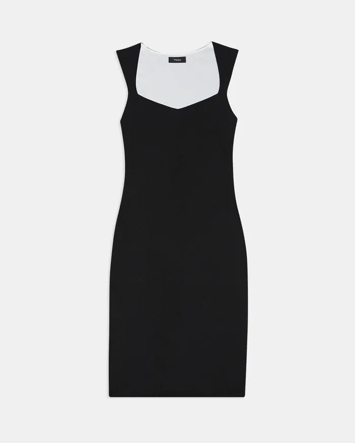 Women Theory Dresses Sleeveless Sheath Dress In Crepe Jersey Black