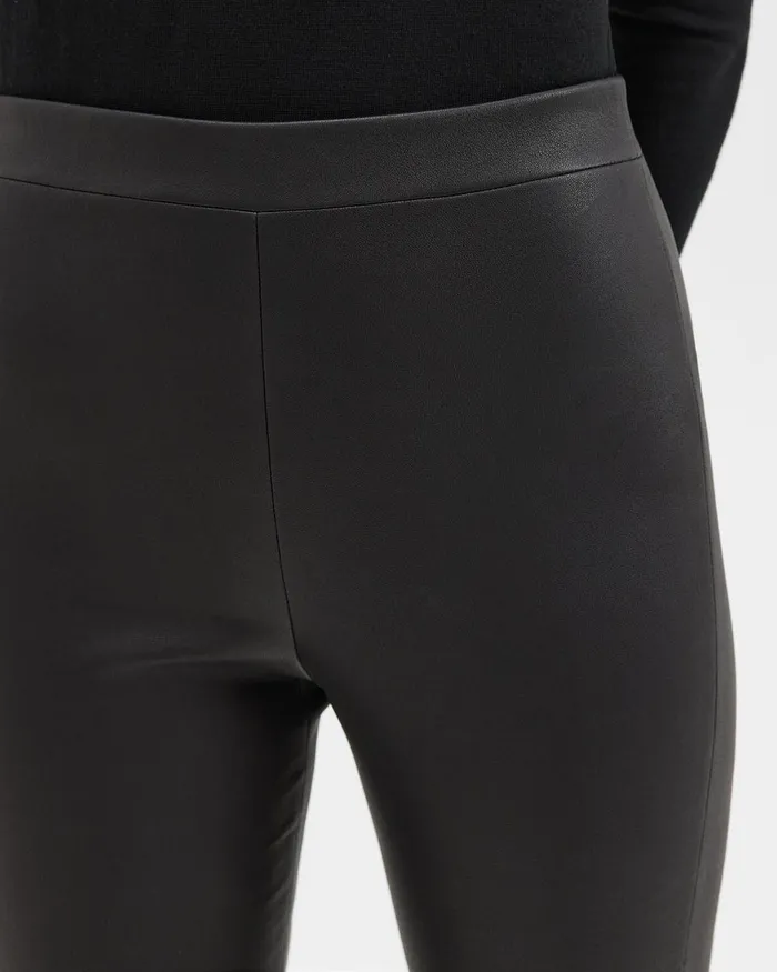 Women Theory Pants HighWaist Legging In Leather Black