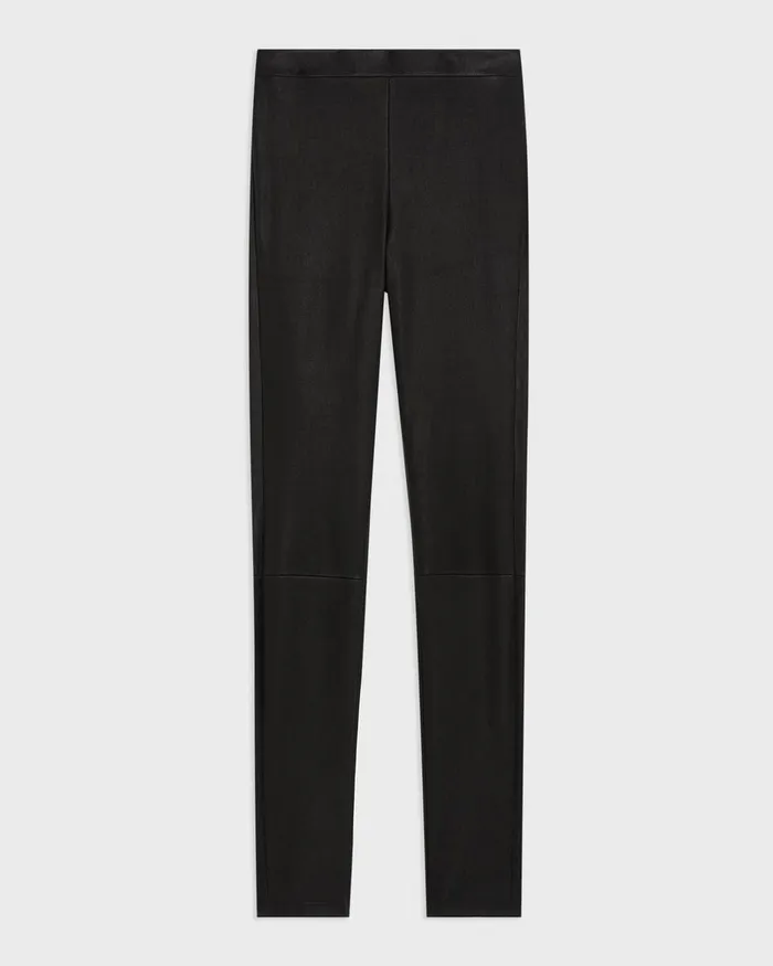 Women Theory Pants HighWaist Legging In Leather Black