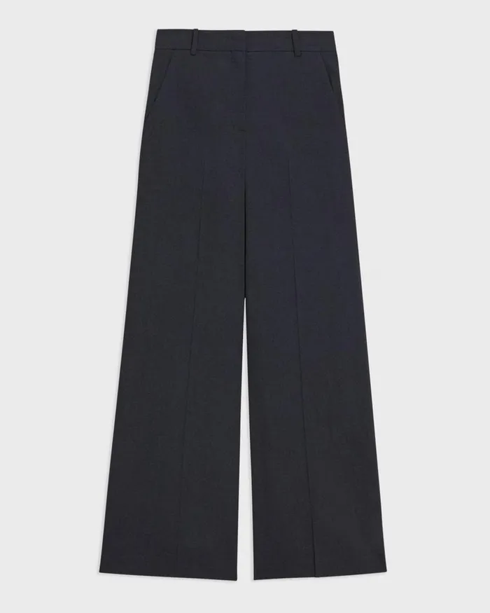 Women Theory Pants HighWaist WideLeg Pant In Good Linen Concord