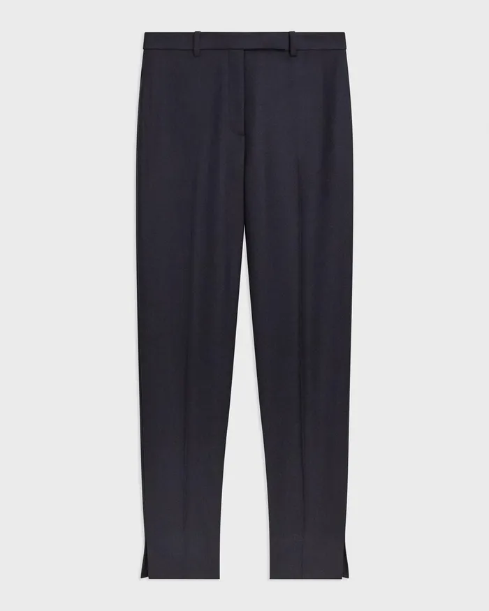 Women Theory Pants Tapered HighWaist Pant In Sleek Flannel Navy