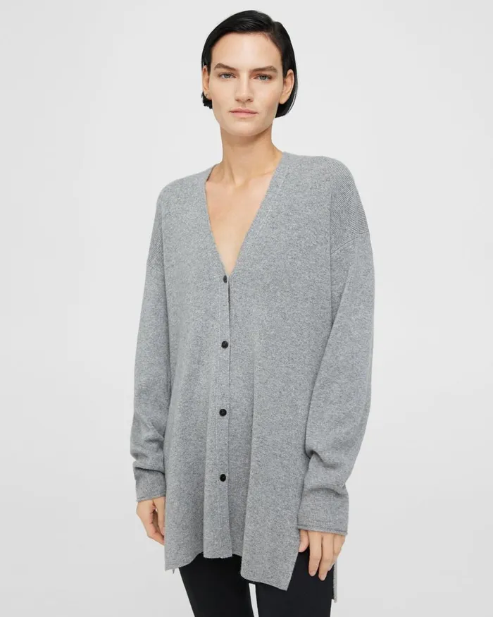 Women Theory Sweaters Cardigans Long Cardigan In Cashmere Husky