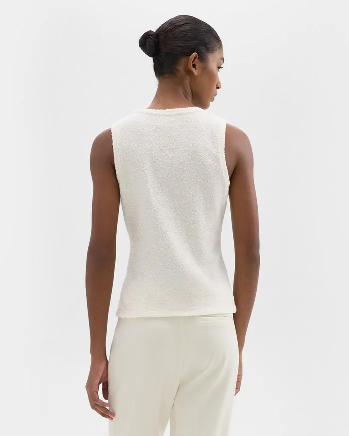 Women Theory TShirts Tank Tops Tiny Tank In Boucleacute Jersey Ivory