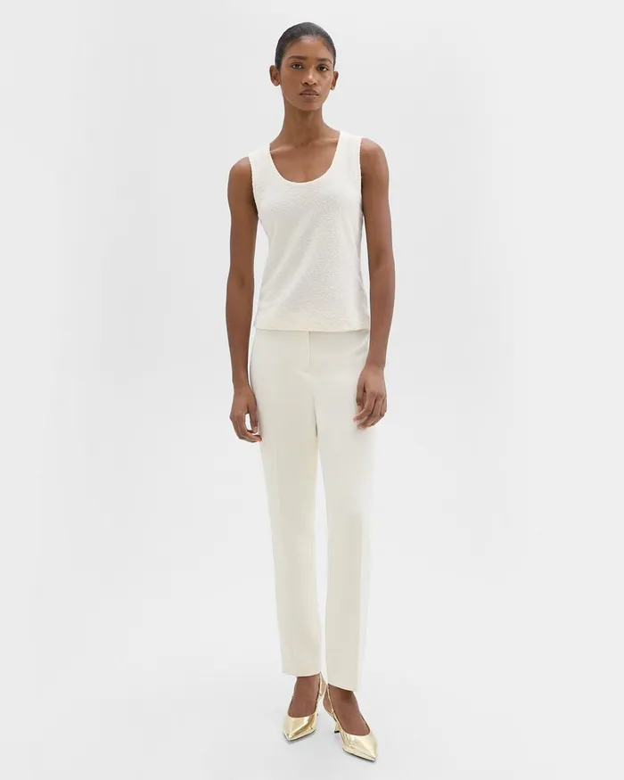 Women Theory TShirts Tank Tops Tiny Tank In Boucleacute Jersey Ivory