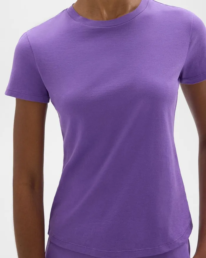 Women Theory TShirts Tank Tops Tiny Tee In Organic Cotton Bright Peony