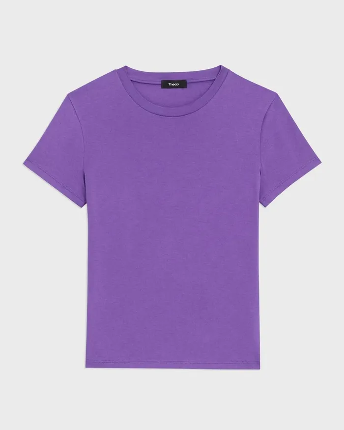 Women Theory TShirts Tank Tops Tiny Tee In Organic Cotton Bright Peony