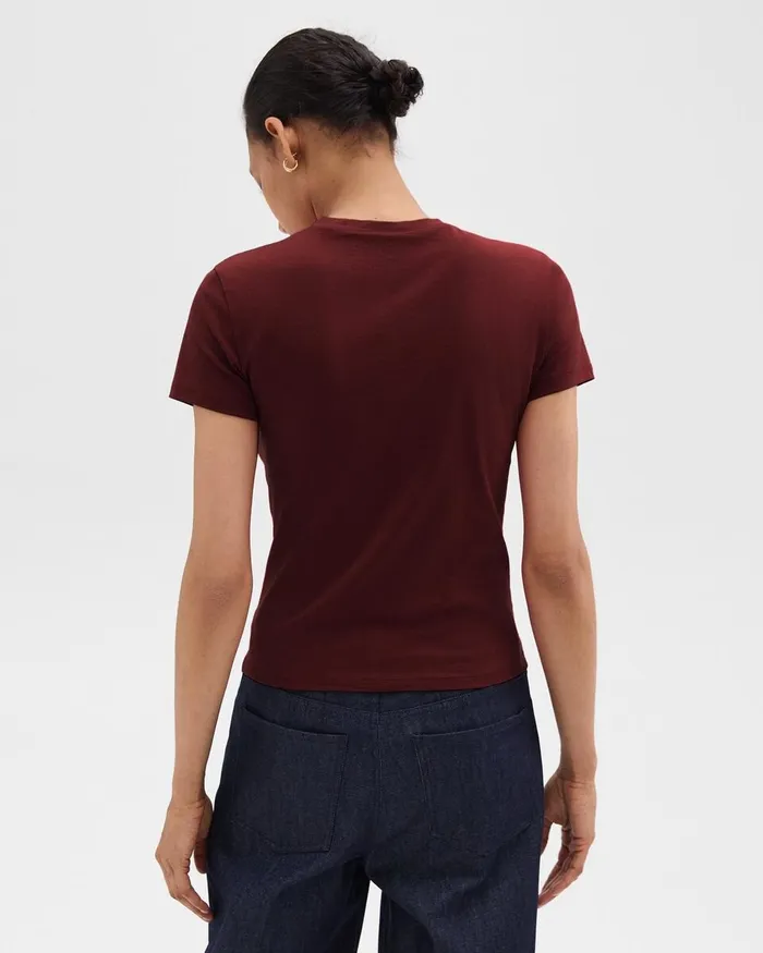 Women Theory TShirts Tank Tops Tiny Tee In Organic Cotton Cordovan