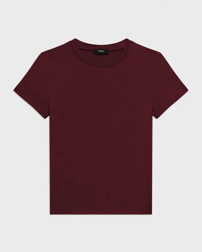Women Theory TShirts Tank Tops Tiny Tee In Organic Cotton Cordovan
