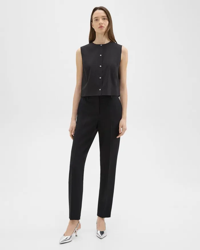 Women Theory Tops Shell Top In Good Cotton Black