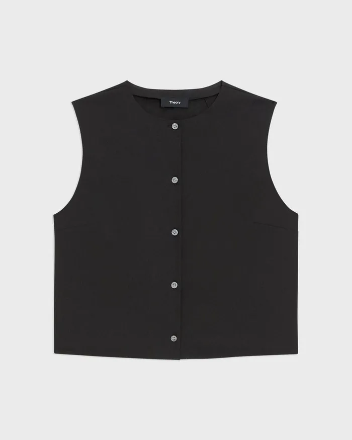 Women Theory Tops Shell Top In Good Cotton Black