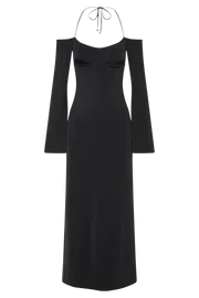 Women Tia Slinky Off Shoulder Maxi Dress 8211 Black Black Meshki Maxi Dresses