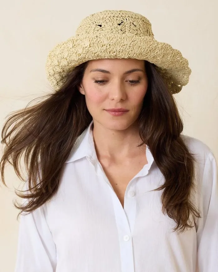 Women Tommy Bahama Hats and Caps Breezy Bucket Hat Natural