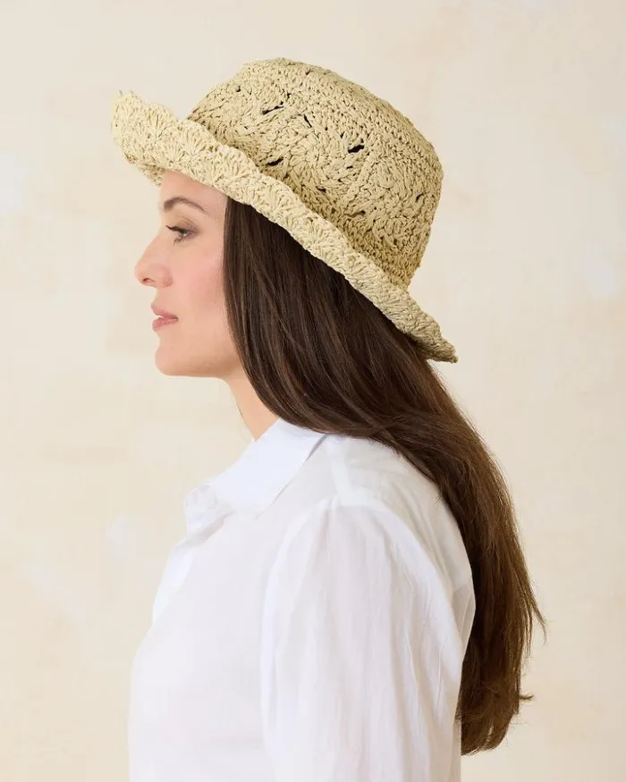 Women Tommy Bahama Hats and Caps Breezy Bucket Hat Natural
