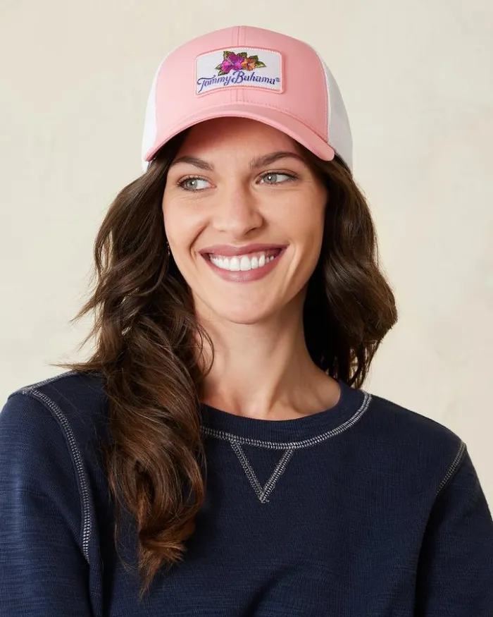 Women Tommy Bahama Hats and Caps The Belize Hibiscus Cap Pink