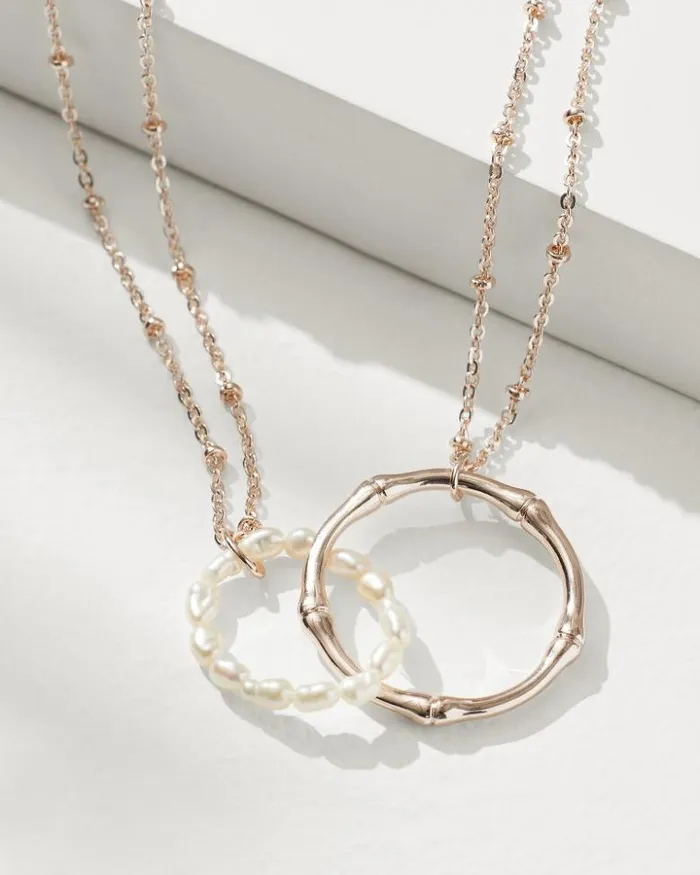 Women Tommy Bahama Jewelry Island Essence Rose Gold DoubleLoop Necklace Rose Gold Women Tommy Bahama Jewelry Island Essence Rose Gold DoubleLoop Necklace Rose Gold