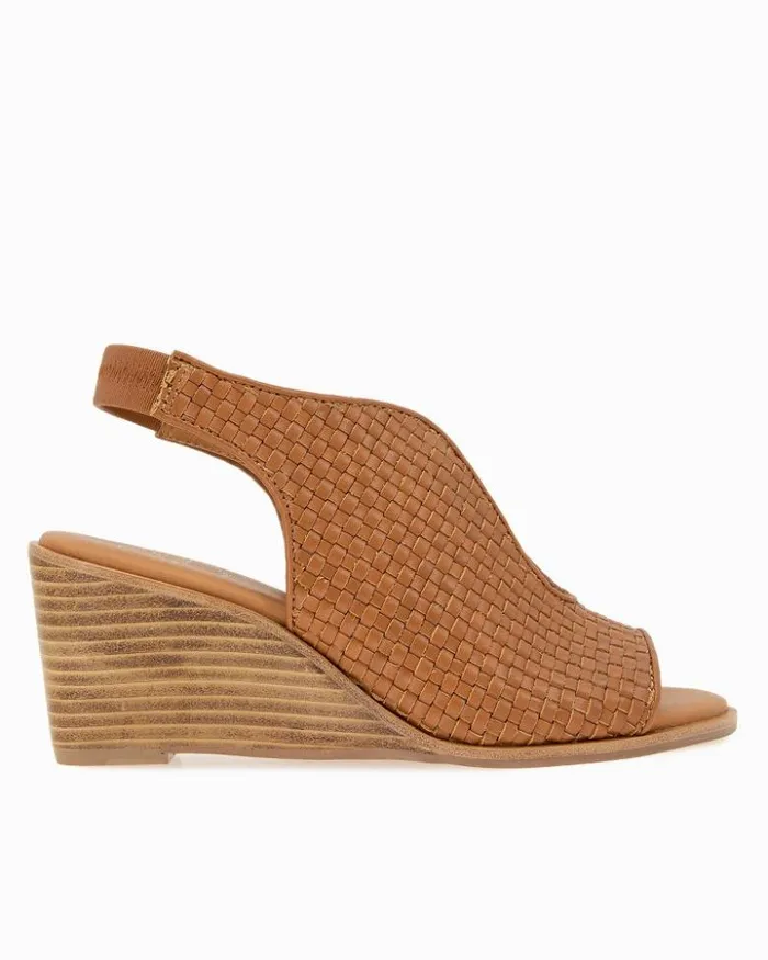 Women Tommy Bahama Shoes and Sandals Andr Assous Belinda Featherweights Wedges Cognac Woven